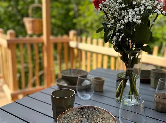 Деревянный коттедж Dome A Bulles *